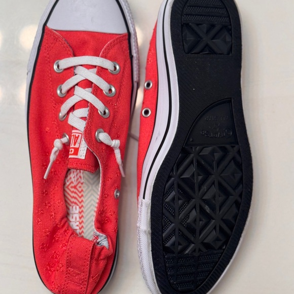 Converse Classic Bright Orange Slip-on Canvas Sneakers - Picture 5 of 9